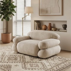 Corner sofa set with deep cushions and oversized back support, wide-angle seating view
