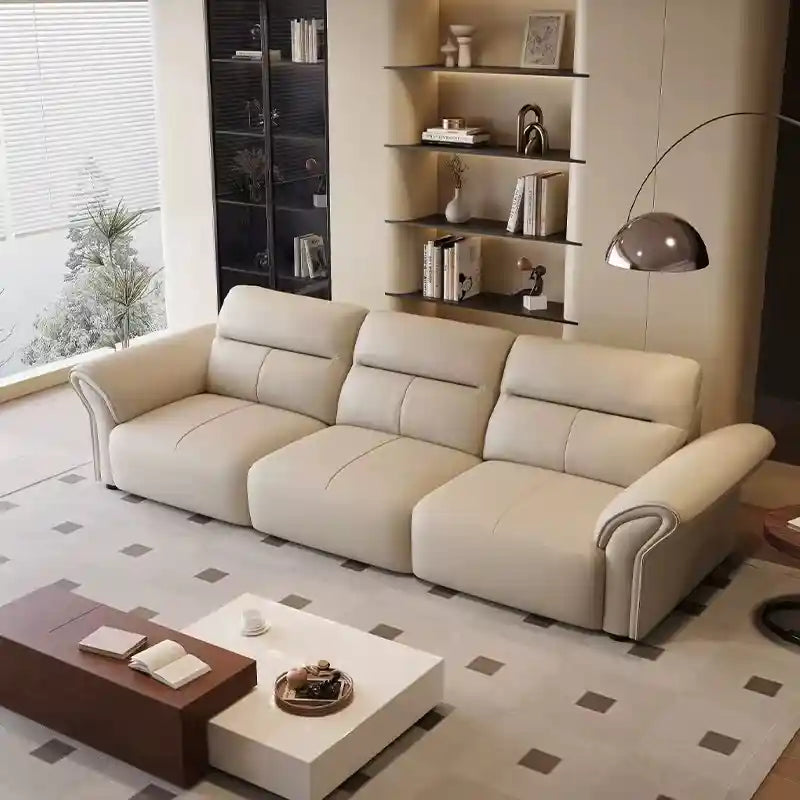 sofa bed set shown in the pull-out sleeping position with high back support alternate front angle