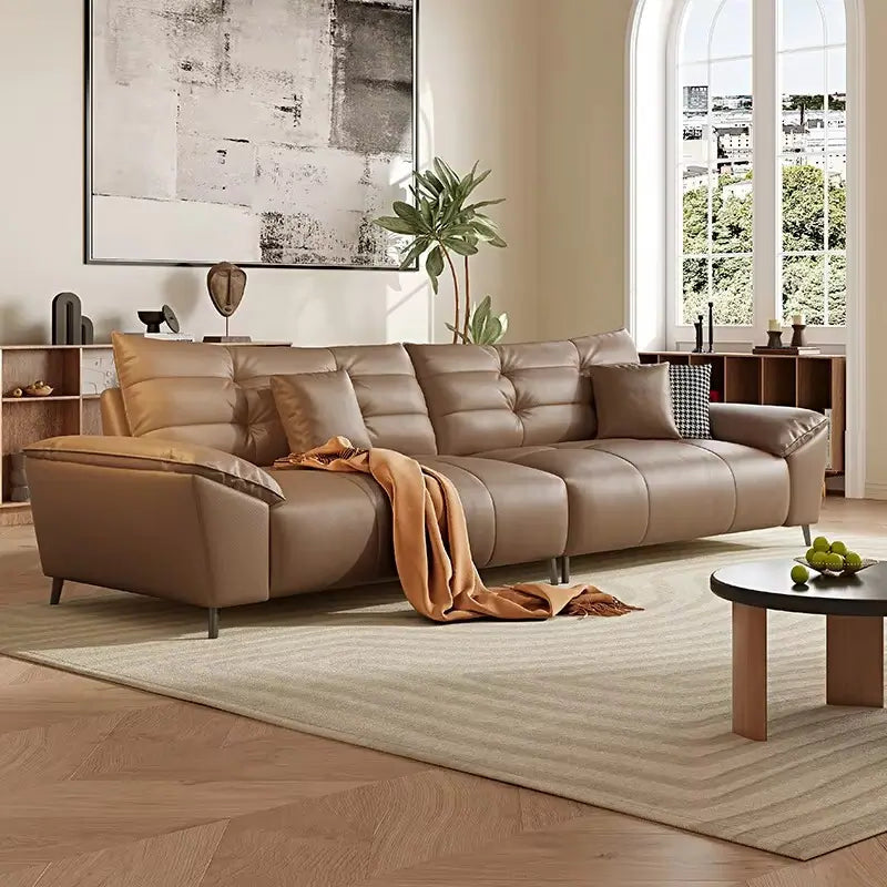 3 seater sofa set with soft cushioned arms and supportive backrest, front three-quarter view
