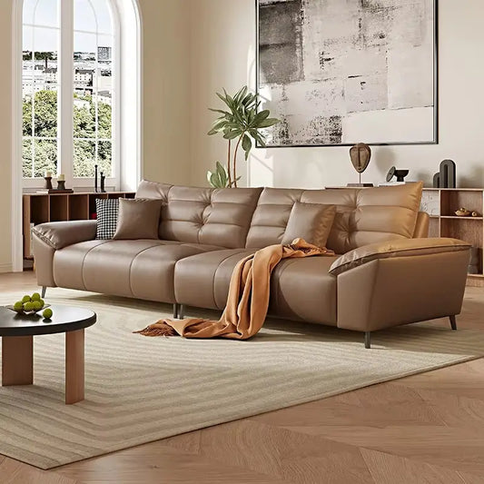 3 seater sofa set with soft cushioned arms and supportive backrest, front three-quarter view