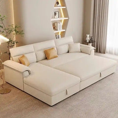 sofa bed combo side angle showing the seating profile with storage