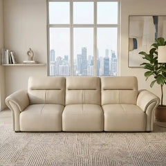 sleeper sofa open bed view for guest sleeping with high back support