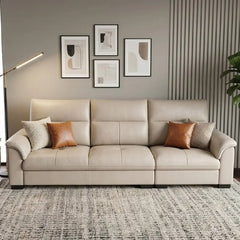 luxury sofa set with 32-density foam seating and plush cushions, side profile