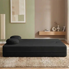sofa bed folding open bed view for guest sleeping with easy fold-out conversion