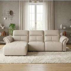 sleeper sofa cushion and armrest detail with high back support