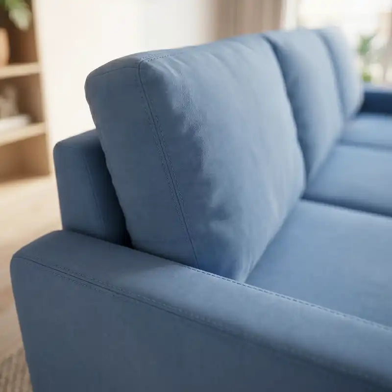 3 seater sofa bed opened as a guest sleeping surface with USB charging