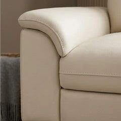 luxury sofa set with front view with curved arms and deep seating, upholstery close-up