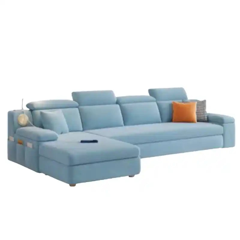 sofa bed storage pull-out mechanism view with USB charging