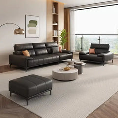 L shape sofa set with deep cushions and segmented back support, close-up of back cushions