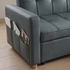 sofa bed with storage showing the sofa-to-bed conversion with side pockets