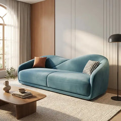 while broad cushions and clean seam divisions support relaxed everyday use