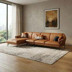 l shape sofa with upholstery stitching and cushion detail, full configuration
