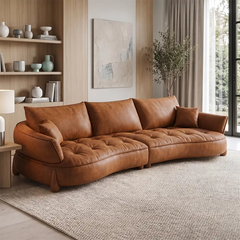Omero luxury leather sofa set for living room by Wexley