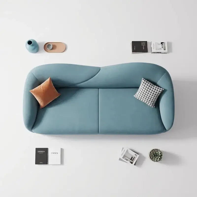 this couch also works as a refined settee for living rooms that need quiet style