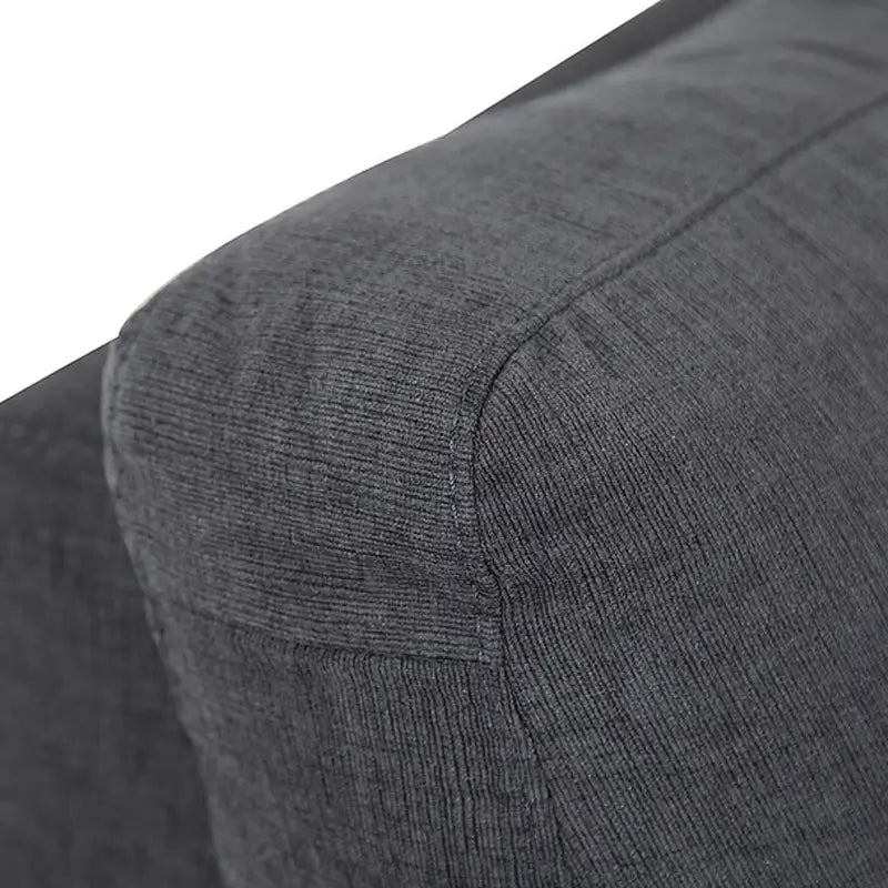 Corner sofa with deep cushions and a spacious lounger, top-angle perspective
