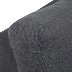 Corner sofa with deep cushions and a spacious lounger, top-angle perspective