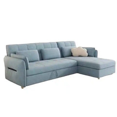 l shape sofa bed side angle showing the seating profile with L-shape lounger