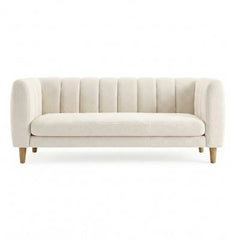 leatherette sofa set with full seating profile with tan finish, lounge angle
