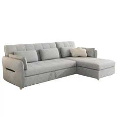 l shape sofa bed closed sofa view for everyday seating with L-shape lounger alternate front angle