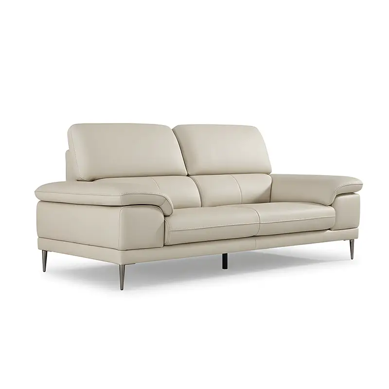 Upgrade your living room with this premium leather sofa that blends comfort,