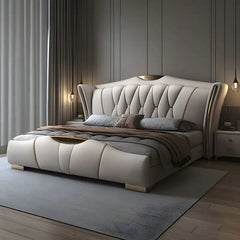 Zavia Upholstered Storage Bed with Wingback Headboard