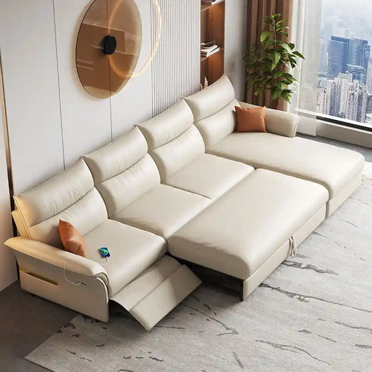 couch sofa bed with storage front view with cushioned seating with storage lounger