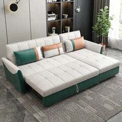 sofa bed storage showing the sofa-to-bed conversion with lift-up storage