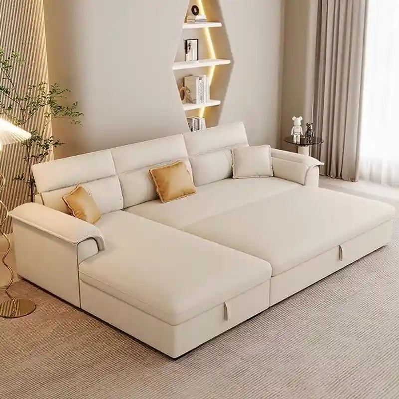 sofa bed combo side angle showing the seating profile with storage