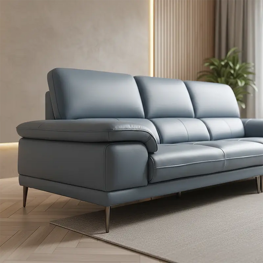 High back Dalia premium sofa, modern sofa design, plush straight sofa profile
