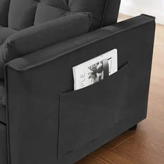 sofa bed open bed view for guest sleeping with easy pull-out function