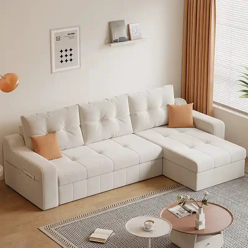 3 seater sofa bed with storage open bed view for guest sleeping with under-seat storage