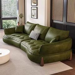 Right side view of Sablon luxury sofa set featuring designer couch aesthetics, leather sofa set upholstery, 3 seater sofa comfort, modern sofa styling and solid wooden legs