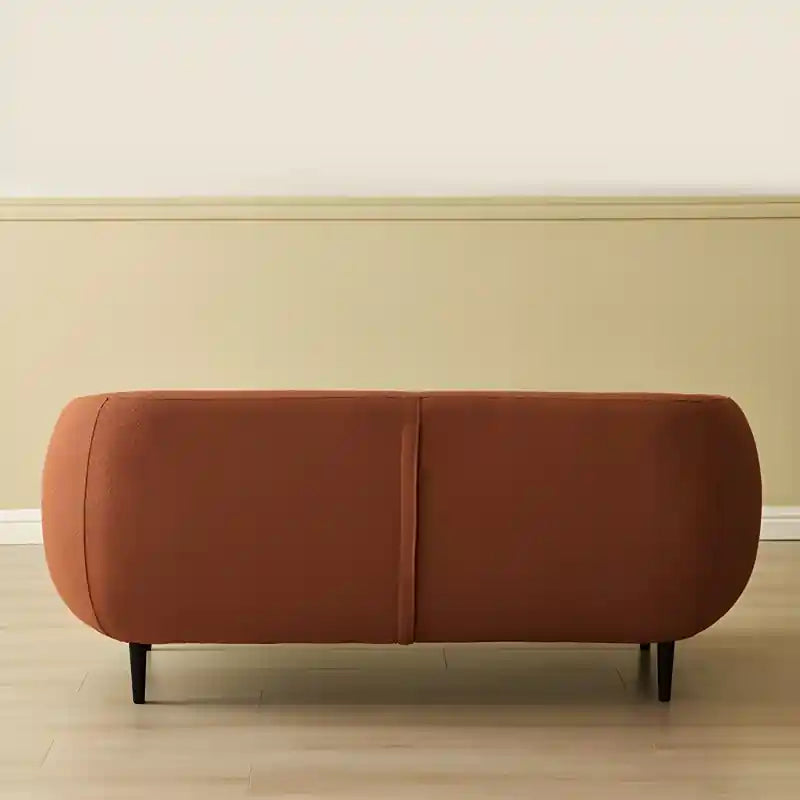 Luxury sofa with wraparound backrest and compact seating, right-side view