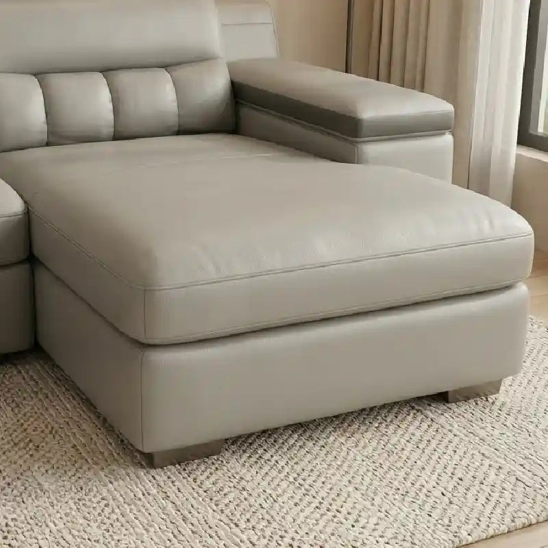 sofa bed convertible shown in the pull-out sleeping position with storage