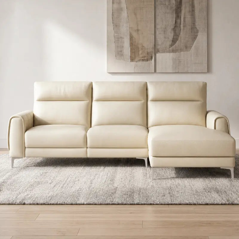 recliner sofa set with high segmented backrest for head and neck support, seating close-up