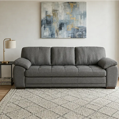 Corner sofa with deep cushions and a spacious lounger, right-side view
