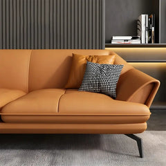 l shape sofa set with deep cushions with supportive back panels, seating close-up