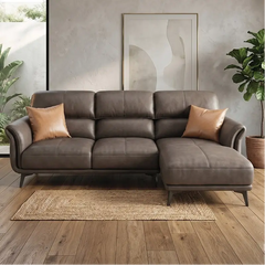Modern living room couch living room sofa set segmented back leather settee