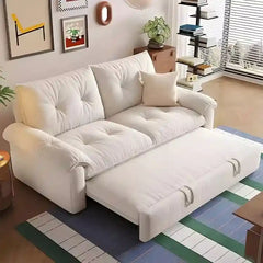 comfortable sleeper sofa showing the sofa-to-bed conversion with high back support