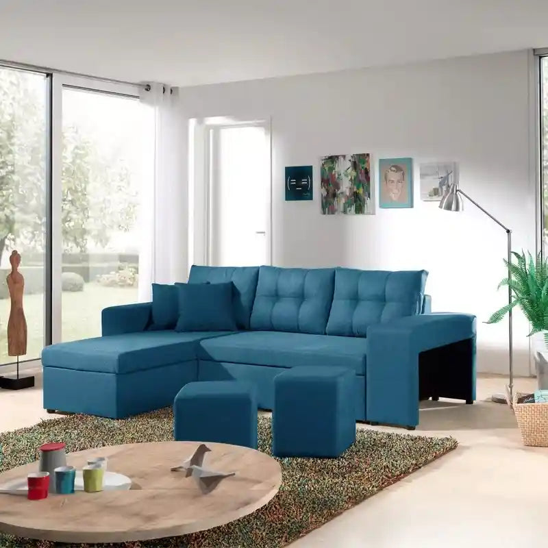 double sofa bed showing the sofa-to-bed conversion with double sleeping surface