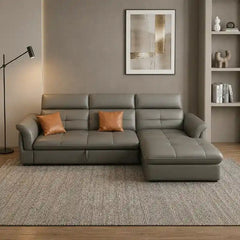 l shape sofa bed showing the sofa-to-bed conversion with storage lounger
