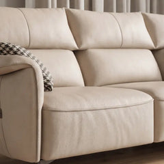 sectional sofa with left-hand lounger configuration with plush support, armrest close-up