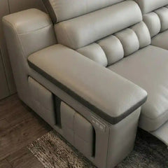 convertible sofa bed with storage opened as a guest sleeping surface with storage