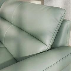 L shape sofa with deep lounge seating and soft back cushions, close-up of seat cushions