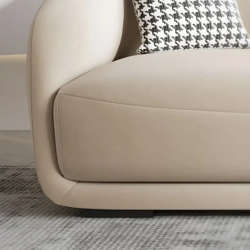 curved 3 seater sofa made for modern Indian homes, premium apartments and lounge-style