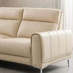 recliner sofa set with plush cushioning and lounge-style high backrest, detail view