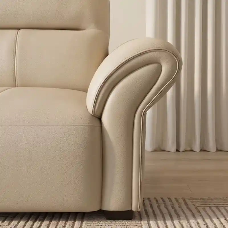 sofa bed set showing the built-in storage compartment with high back support