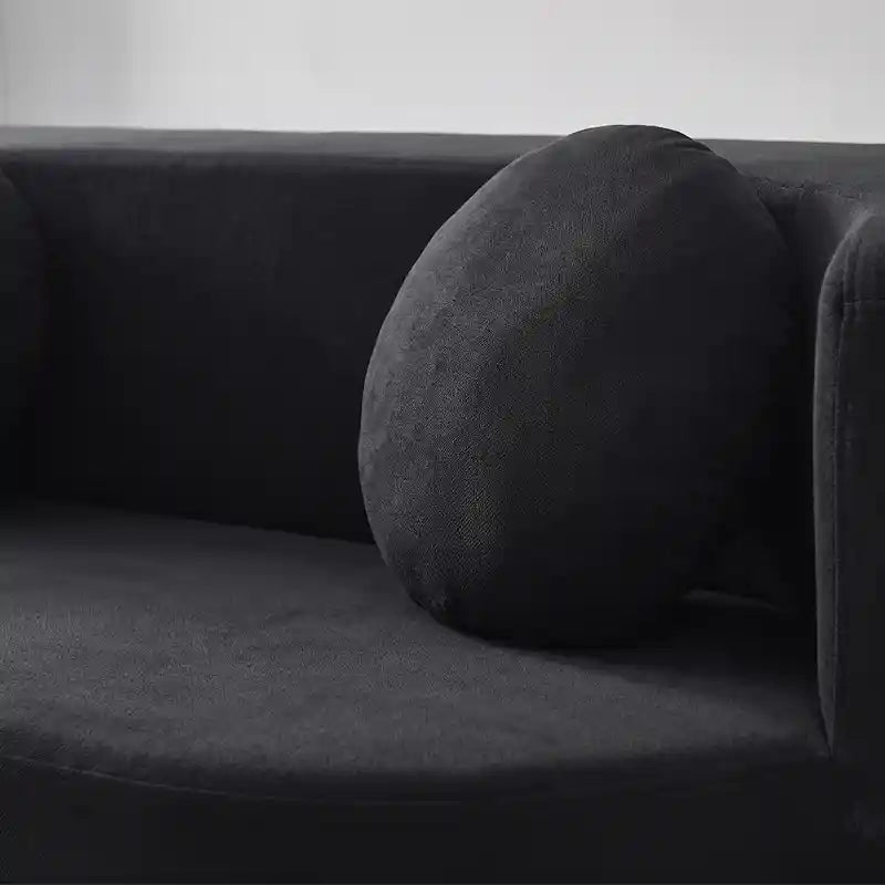 fold out sofa bed showing the built-in storage compartment with easy fold-out conversion