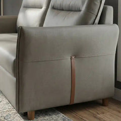 sofa bed two in one shown in the pull-out sleeping position with high back support