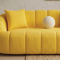 sofa brings together sculptural elegance and everyday comfort in a distinctive 3 seater sofa